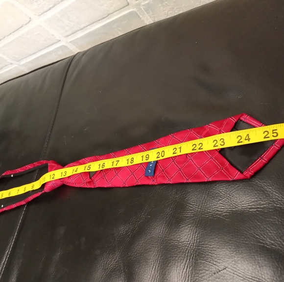 J. Khaki Kids Adjustable Red Tie - Picture 7 of 8